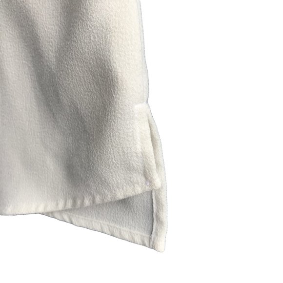 American Apparel White Crepe V-neck Flowy Tank Top - Picture 5 of 12